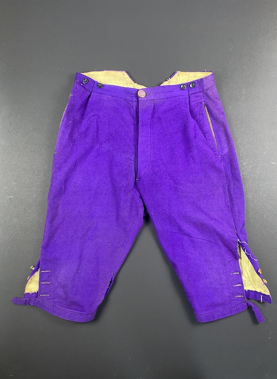 Aristide Boyer antique French purple breeches, Fr… - image 1