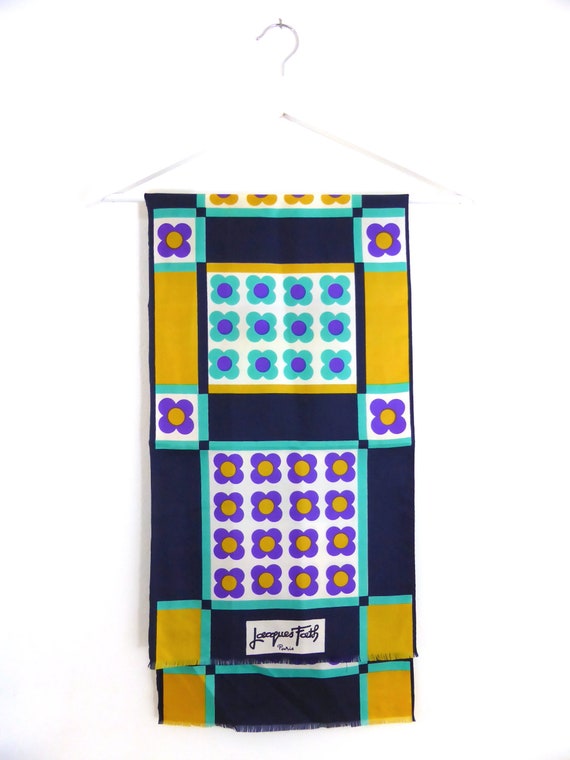 Vintage Jacques Fath Silk Scarf Vintage Silk Scarf