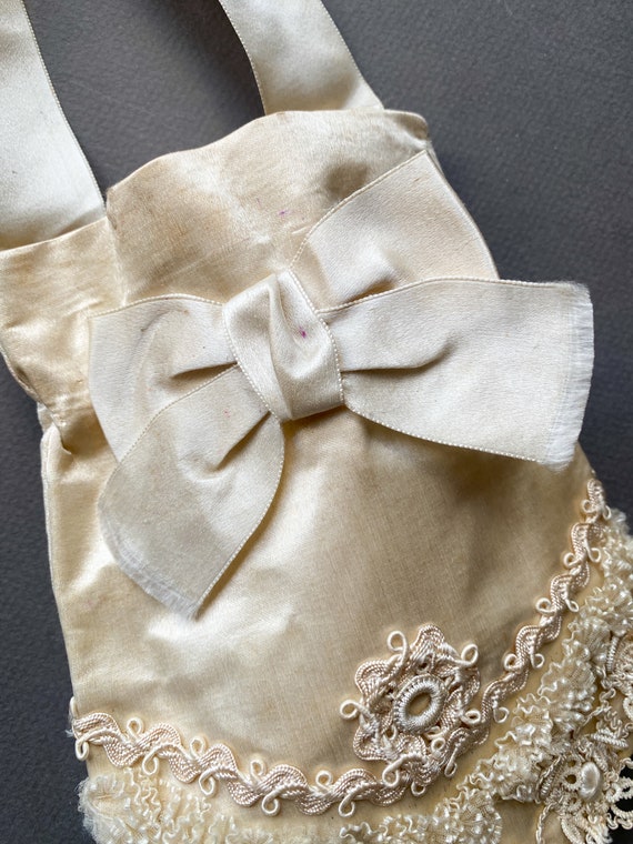 French antique silk purse, First Communion purse,… - image 6