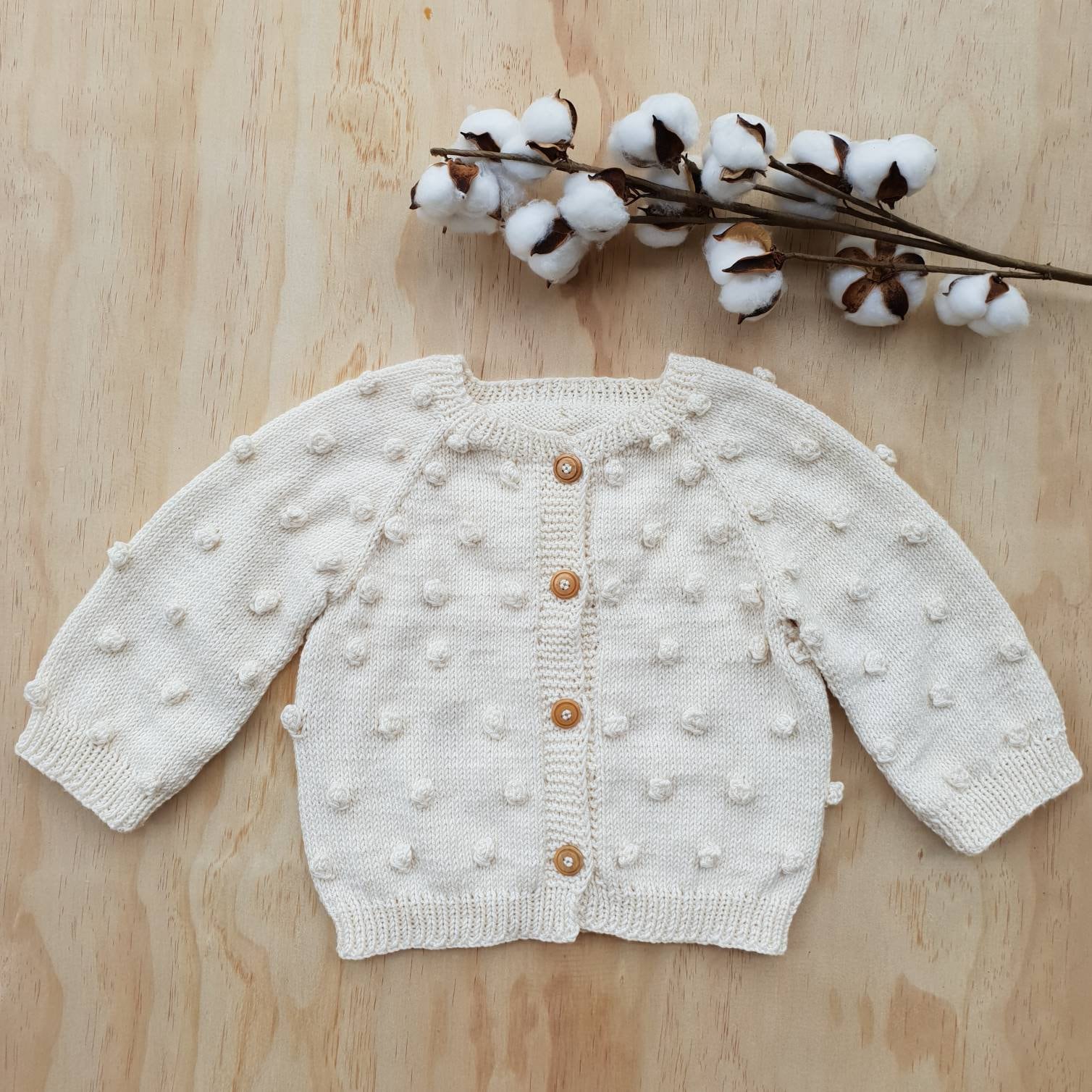 Hand Knitted Popcorn Toddler Cardigan Etsy