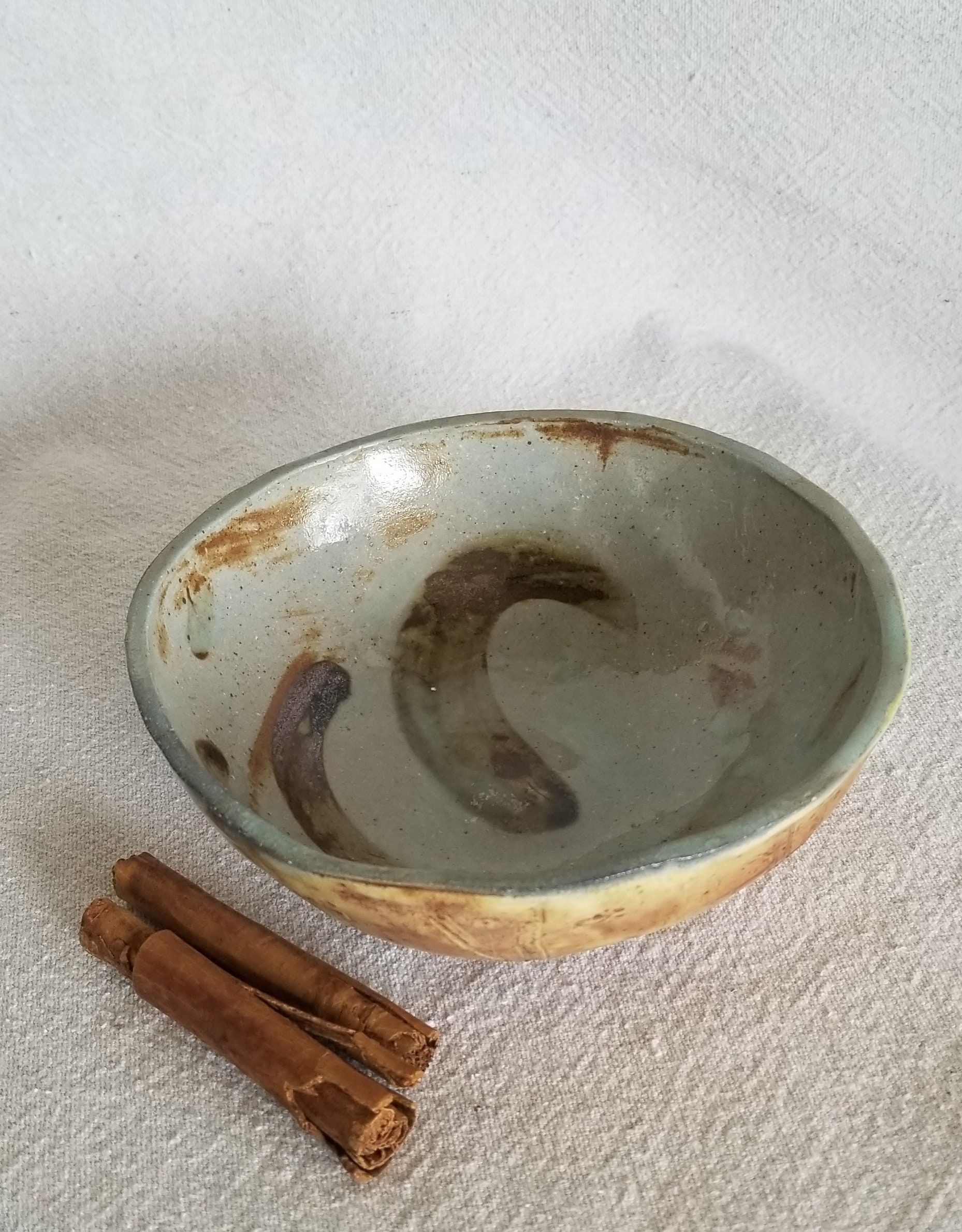 Ceramic bowl abstract design serving bowl rustic and unique Etsy