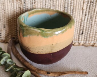 Ceramic bowl, colorful, hand made pottery, functional and fun, perfect gift