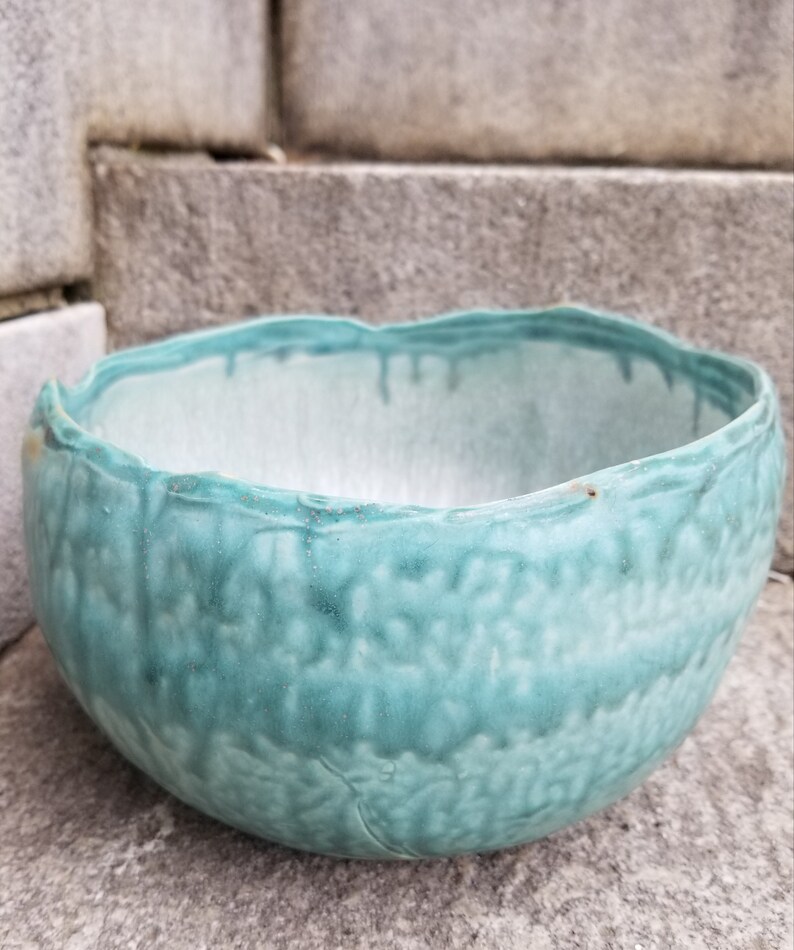turquoise ceramic bowl pottery white bowl