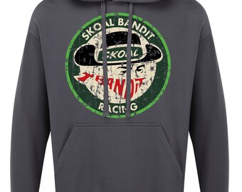 Skoal Bandit racing motor car biker retro design hoodie sweat kangaroo pouch