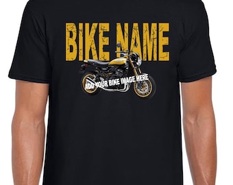 Motociclista motociclista personalize personalize uma camiseta com design retrô premium 100% algodão