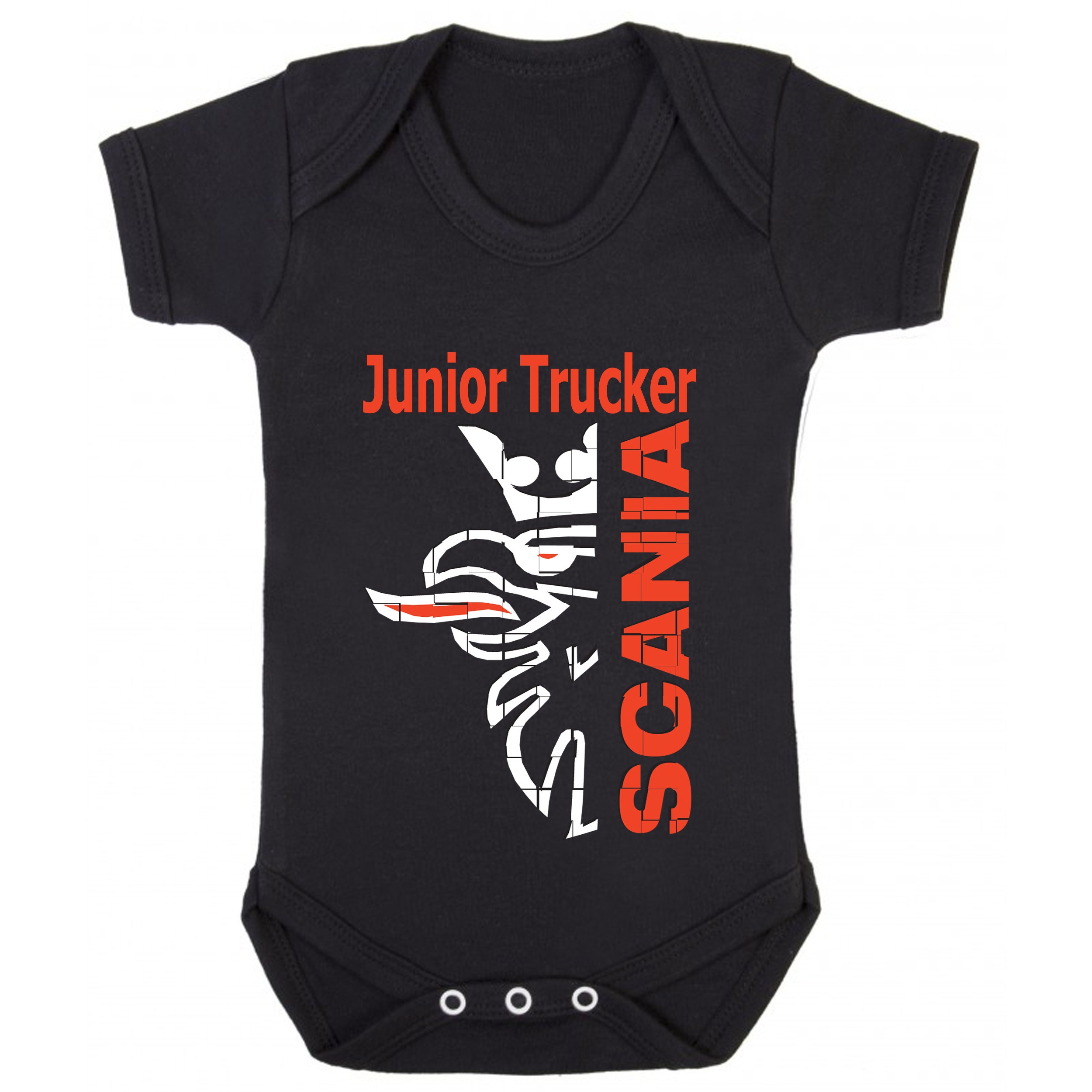 Junior baby Scania trucker black romper suit kids boy girl Etsy