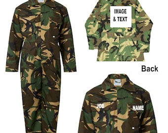 Combinaison de camouflage pour enfants, combinaison de chaudière, combinaison personnalisée, personnalisée