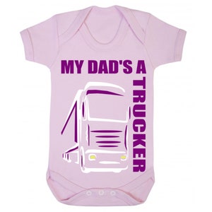 My Dad&#39;s a Trucker Babygrow Body Strampler LKW LKW LKW Fahrer