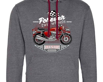 Motorcycle motorbike pit stop service racing design grey hoodie sweat