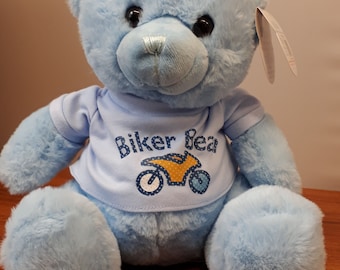 blue teddy bear motorcycle helmet Cover - children will laugh New helmet cover +
