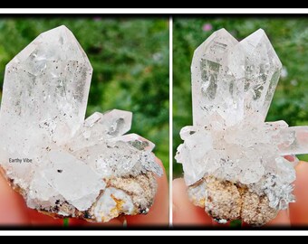 Rare Optical Quartz w/Specular Hematite Multi Terminated Gemstone Crystal! Raw Natural Untreated. Ethically Sourced