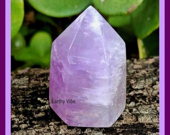 Phantom Lavender Amethyst Gemstone Crystal Point, Natural Untreated Polished #1! Ethically Sourced.