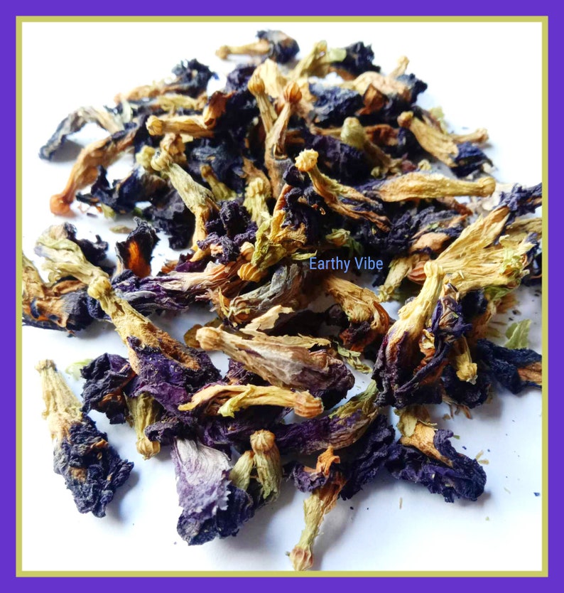 Blue Butterfly Pea Flower Tea! Certified Organic, Loose Leaf. For Hot Or Iced Tea! Turns Tea BLUE!