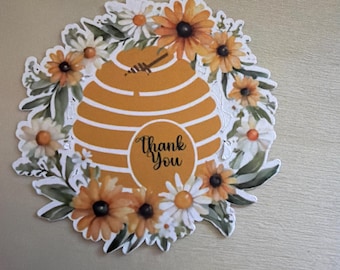 Honey&Flowers Thank You Sticker