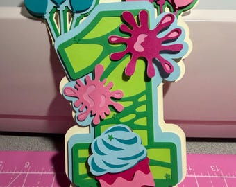 Splatter and Sweet Treats Cake Tooper