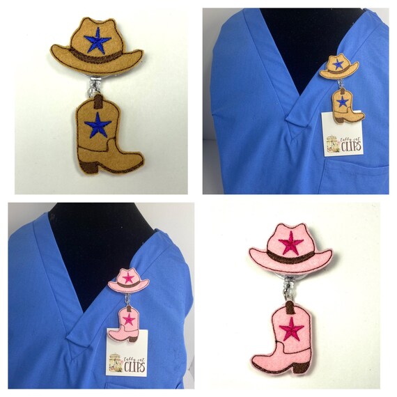 Cowboy Hat Badge Reel Country Girl 
