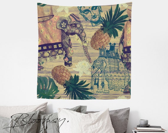 India Tapestry Exotic World Travel Oriental Wall Decor Etsy