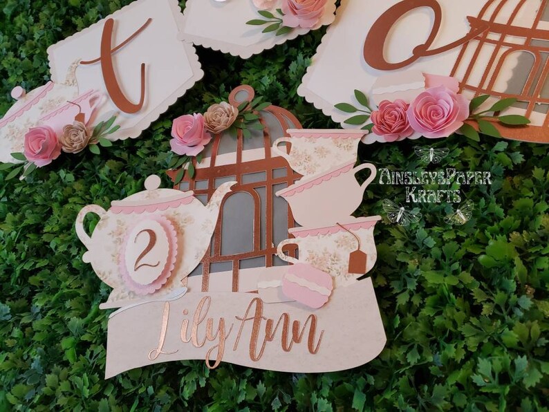 Floral Tea Birthday Theme Party Tea for Two Birthday Cake Etsy