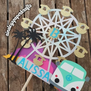 Ferris wheel cake topper, festival birthday cake topper, music festival cake topper