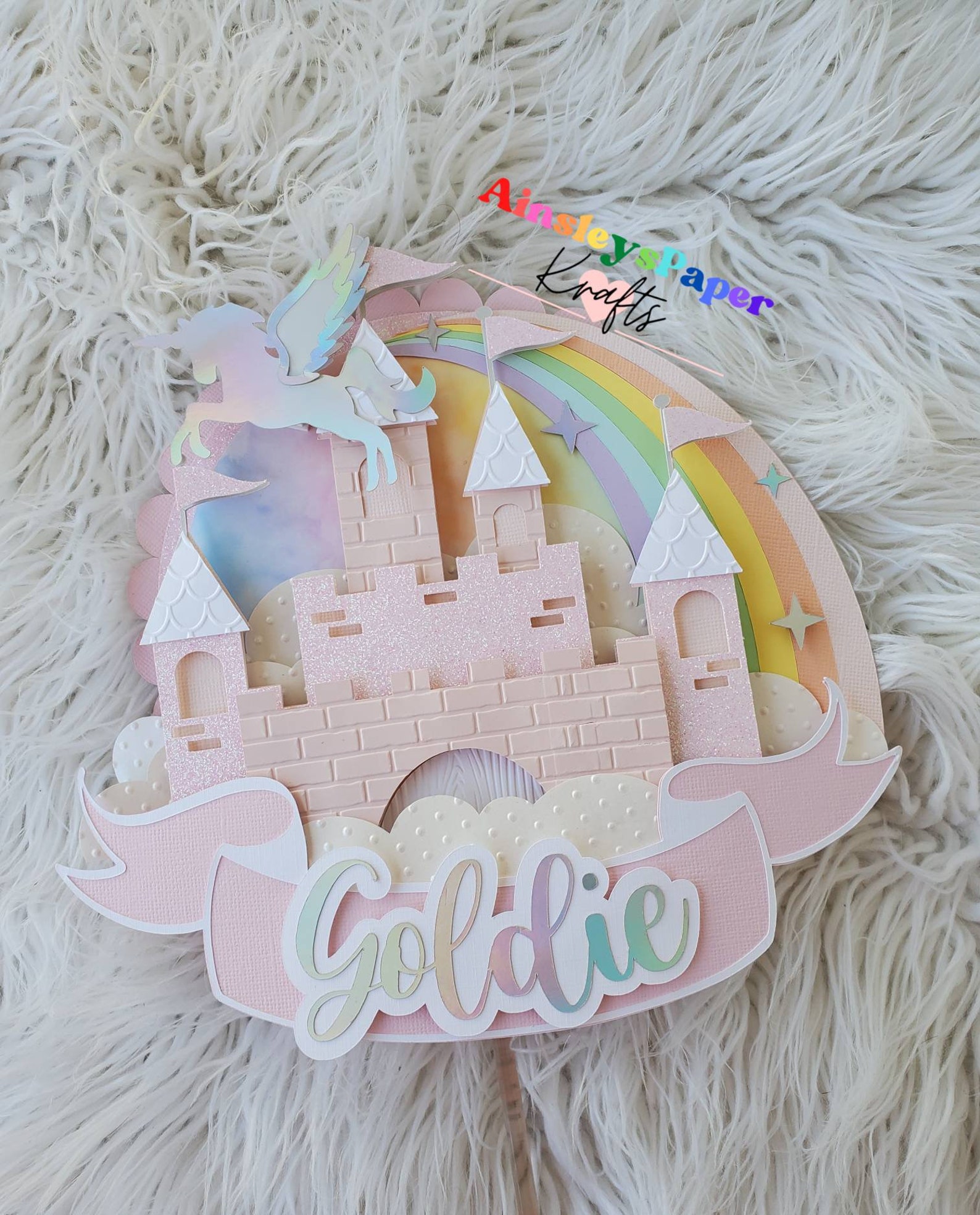 Princess Cake Topper Magical Fairytale Cake Topper Etsy