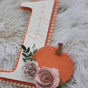 Pumpkin cake topper, pumpkin birthday,Pumpkin is one, fall Autumn birthday theme party cake topper