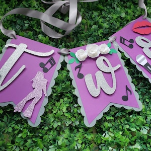 Inspired by Singer theme party birthday banner