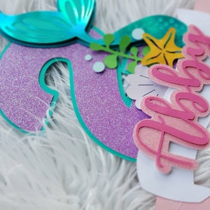 Mermaid cake topper, mermaid birthday party cake topper