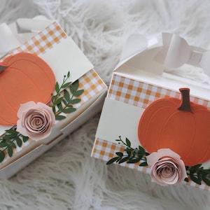 Little pumpkin is one gable boxes,pumpkin theme party favor boxes,pumpkin treat boxes,pumpkin autumn birthday