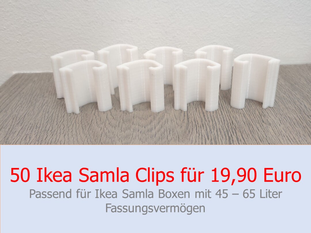 Ikea Samla Clips for 45 65 Liter Boxes 50 Locking Clips Etsy