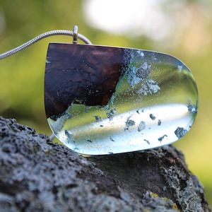 Wood Necklace, Wood Resin Jewelry, Resin Wood Necklace, Epoxy Resin, Mom gift, Resin Jewelry, Wood and Resin, Wood Jewelry, Handmade Jewelry