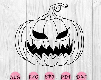 Download Scary Pumpkin Svg Etsy