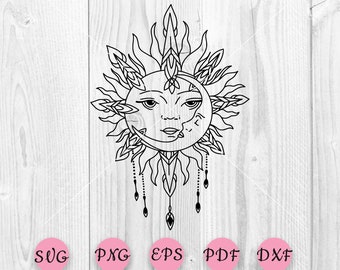 Sun Moon Svg Etsy Sun Moon Svg Etsy
