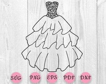 Free Free 313 Strapless Wedding Dress Svg SVG PNG EPS DXF File