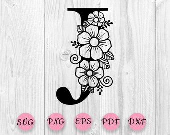 Free Free 227 Floral Letter J Svg SVG PNG EPS DXF File