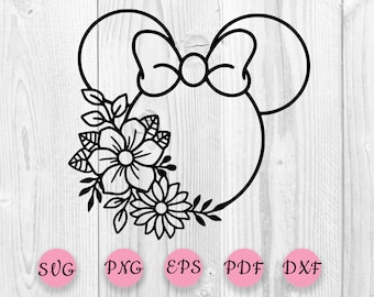 Download Minnie mouse floral | Etsy