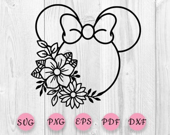 Download Minnie mouse floral | Etsy