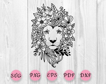 Free Free 333 Lion Flower Svg SVG PNG EPS DXF File