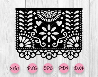 Svg Papel Picado Etsy