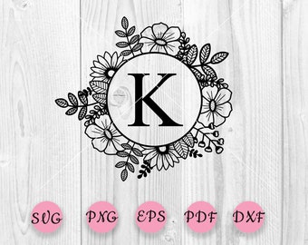 Download Floral Letter K Svg Etsy
