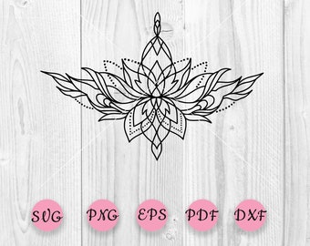 Download Mandala Lotus Svg Etsy