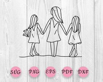 Download Mom And Daughter Svg Etsy