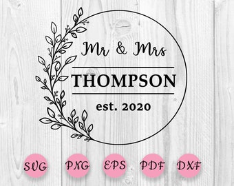 Wedding Monogram Svg Etsy