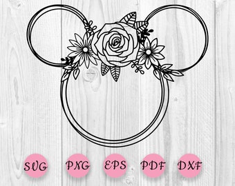 Free Flower Minnie Svg SVG PNG EPS DXF File