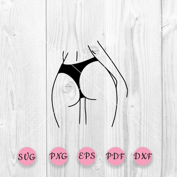 Booty Silhouette SVG, Ass of a woman svg file, Printable file, SVG file, Cuting file