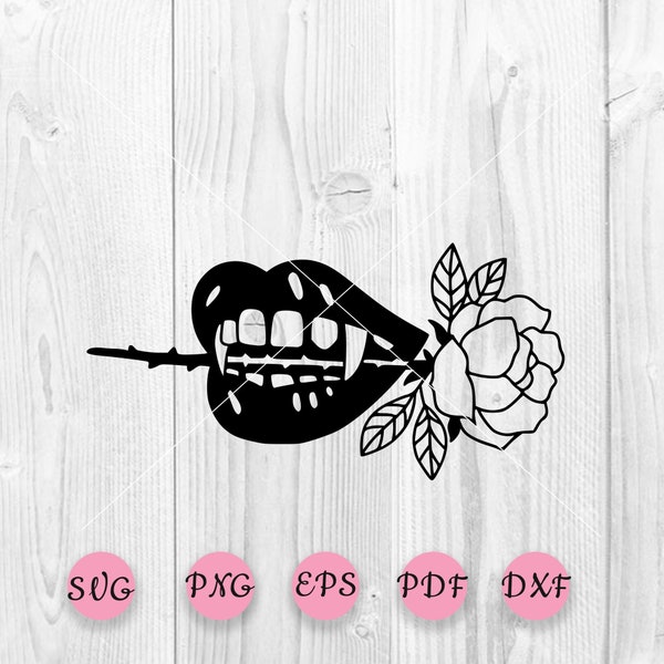 Vampire lips svg, Vampire teeth svg, Woman lips, Blood svg, Halloween Svg, Pumpkin svg, Rose svg