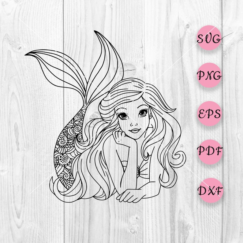 Free Free 92 Ariel Disney Princess Svg SVG PNG EPS DXF File