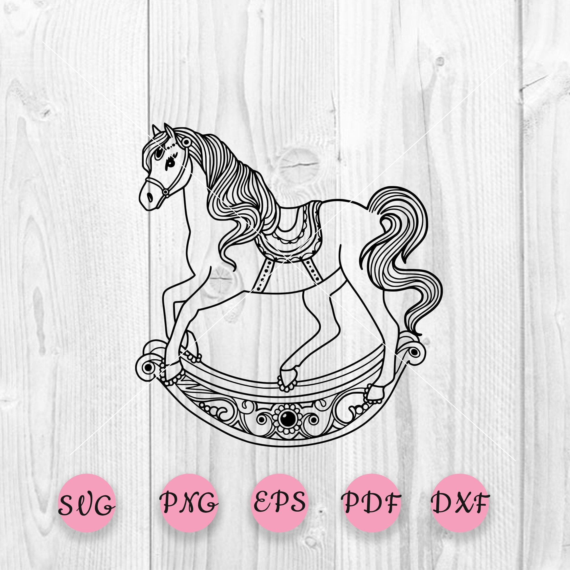 Rocking Horse SVG Rocking Horse Clipart Toy Horse SVG Cut Etsy Singapore