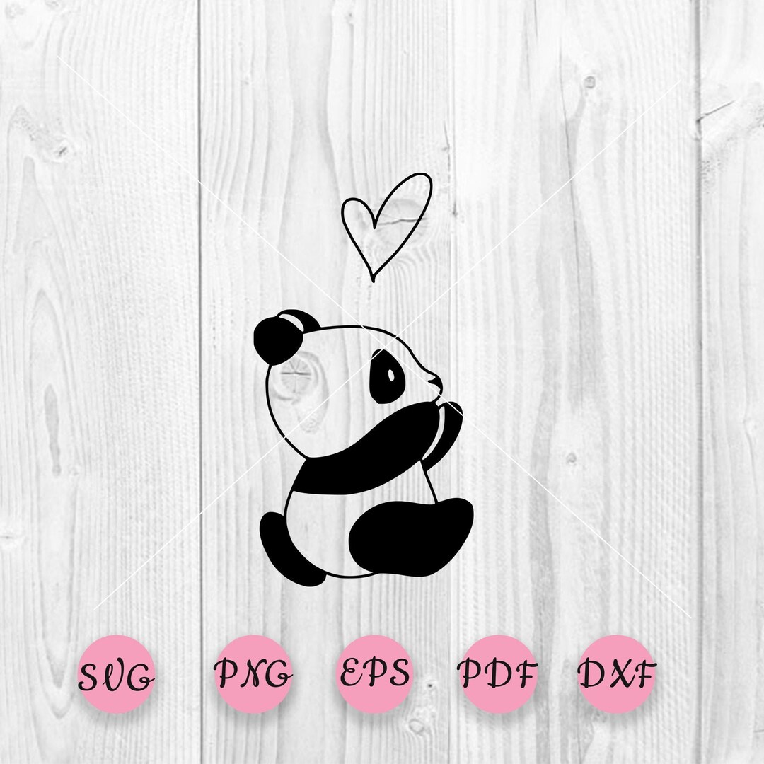 Panda SVG, Cute Panda SVG, Cartoon Panda Svg, Panda Clipart, Panda ...