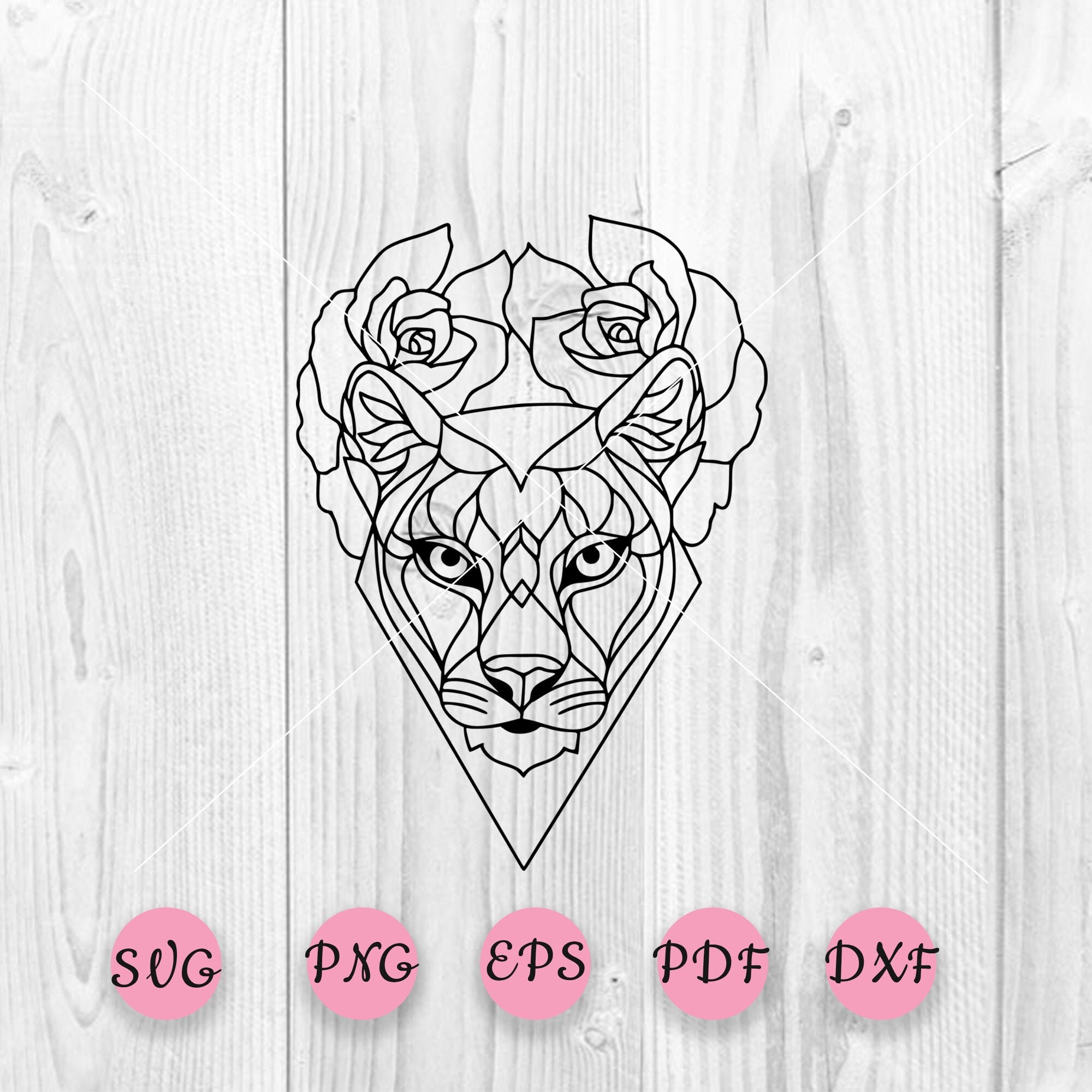 Free Free 113 Lion Flower Svg SVG PNG EPS DXF File
