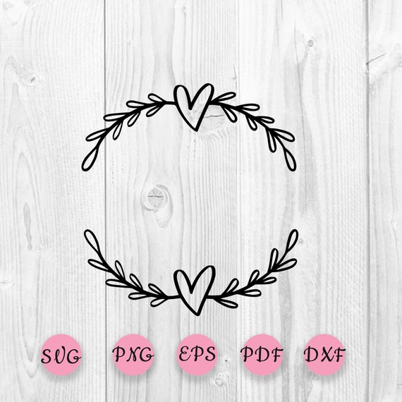 Download Heart Laurel Wreath Svg Wreath Svg Leafy Wreath Svg Heart Etsy